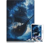 1000 Pieces Puzzles for Adults The Midnight Pirate Enjoy Cozy Calm Downtime Hours Clean Cut Durable Play Craft Toy Size 50x75cm