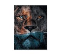 1000 Pieces Puzzles for Adults，The mighty lion in the water with shining eyes，Funny Puzzles Gift for Birthday Wedding Christmas Halloween（50x70cm）-T34