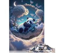 1000 Pieces Puzzles for Adults The Mystic Panda Creative Square Jigsaw Puzzles for Adults, Wooden Puzzles Home Decoration Jigsaw Puzzles 1000pcs (75x50cm)