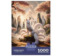 1000 Pieces Puzzles for Adults The Nine Tailed Kitsune Jigsaw for Adults Anti-Stress Toys Difficult Hard Difficult And Challenge 70x50cm/1000pcs