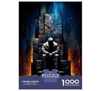 1000 Pieces Puzzles for Adults The One Who Waits Upon The Throne - Silent King of Ash And Flame Jigsaws for Adults Relax Games Enhance Memory Unique Gifts for Birthday And Christmas 38x26cm/1000pcs