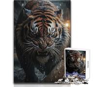 1000 Pieces Puzzles for Adults The Predator Tiger Enjoy Cozy Calm Downtime Hours Clean Cut Durable Play Craft Toy Size 38x52cm
