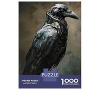 1000 Pieces Puzzles for Adults The Raven Abstract Metal Puzzle for Adults Toy Wall Decor Analysis And Logic Unique Gifts for Birthday And Christmas 70x50cm/1000pcs
