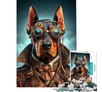 1000 Pieces Puzzles for Adults The Steampunk Doberman Challenging To Complete Stress Reliever Educational Games for Age 14+ Game (38x26cm)