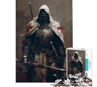 1000 Pieces Puzzles for Adults The Templar Knight Vintage for Educational Game Challenge Toy Hands-on Game Home Art Decor Secret Santa Gifts (Size 50x75cm)