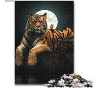 1000 Pieces Puzzles for Adults The Tiger And Squirrel Jigsaw Made of cardboard,Ideal for Home & Office Decor, for Birthday 1000pcs(26x38cm)