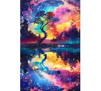 1000 Pieces Puzzles for Adults - The Tree of Life and The Aurora Jigsaw Puzzle Children and Adolescents Educational Training Decompression Resistant Difficult Play Games