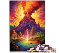 1000 Pieces Puzzles for Adults The volcano erupted Stress Relief Toys 26x38cm with Matching Poster and Trivia Sheet for ages 14+