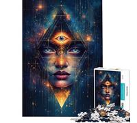 1000 Pieces Puzzles for Adults Third Eye Woman Jigsaw Puzzle Brain Teaser Game Analysis And Logic Unique Gifts for Birthday And Christmas (Size 38x26cm)