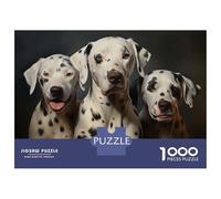 1000 Pieces Puzzles for Adults Three Dalmatian Dogs Teenager Puzzles Brain Teaser Game Home Decoration for Is Ideal As A Gift 52x38cm/1000pcs