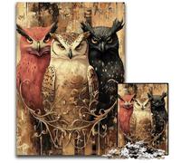 1000 Pieces Puzzles for Adults Three Owls Puzzle Learning Educational Toys,is Ideal As Gifts for The Whole Family for Ages 14+ 26X38CM