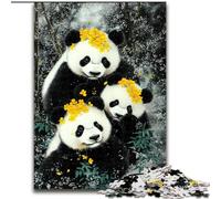 1000 Pieces Puzzles for Adults Three Pandas Puzzle 1000 Pieces Jigsaw Family Activity Game for Teenagers, Challenging Brain Teaser (Size 50x75cm)