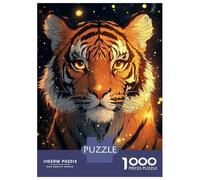 1000 Pieces Puzzles for Adults Tiger in The Night Illuminated Jigsaws for Adults Relax Games Enhance Memory Unique Gifts for Birthday And Christmas 38x26cm/1000pcs