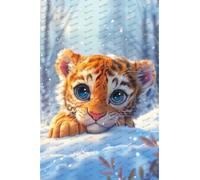 1000 Pieces Puzzles for Adults - Tiger In The Snow Jigsaw Puzzle Children and Adolescents Educational Training Decompression Resistant Difficult Play Games