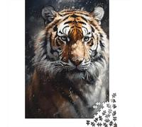 1000 Pieces Puzzles for Adults Tiger Wall Art Print-1 Jigsaw Puzzle Hands-on Game Home Decoration Unique Gifts for Birthday And Christmas 70x50cm/1000pcs