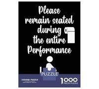 1000 Pieces Puzzles for Adults Toilet Humor Remain Seated Jigsaw for Adults Anti-Stress Toys Difficult Hard Difficult And Challenge 38x26cm/1000pcs