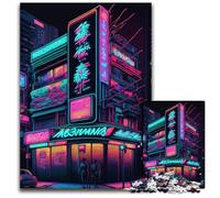 1000 Pieces Puzzles for Adults Tokyo Neon Japanese Puzzles for Adults Brain Teaser Game for Teenagers, Perfect 26X38CM/10.23x14.96inch