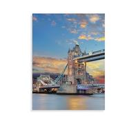 1000 Pieces Puzzles for Adults，Tower Bridge London, a landmark of England, bathed in golden light at sunset，Unique Artwork Jigsaw Puzzle, Great for Beginners, Gifts for Loved Ones（75x50cm）-AQ44