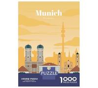 1000 Pieces Puzzles for Adults Travel to Munich Jigsaw Puzzle Family Games Difficult Hard Unique Gifts for Birthday And Christmas 70x50cm/1000pcs