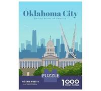 1000 Pieces Puzzles for Adults Travel to Oklahoma City Jigsaw Puzzle Hands-on Game Home Decoration Unique Gifts for Birthday And Christmas 52x38cm/1000pcs