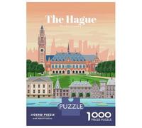 1000 Pieces Puzzles for Adults Travel to The Hague Jigsaw Puzzle Hands-on Game Home Decoration Unique Gifts for Birthday And Christmas 38x26cm/1000pcs