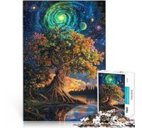 1000 Pieces Puzzles for Adults Tree under the starry sky Herausfordernd Schwierig Geeignet für die Schreibtischdekoration52x38cm