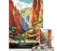 1000 Pieces Puzzles for Adults Tsingy De Bemaraha Madagascar Anti-Stress Toys Funny Gift Brain Teaser Game Improving Love between Couples size 38x52cm