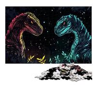 1000 Pieces Puzzles for Adults Two Raptors in The Night Difficult Puzzles for Adults Creative Family Game & Home Decor for Teenagers 1000 PCS(38x26cm)