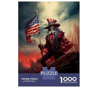 1000 Pieces Puzzles for Adults Uncle Sam Jigsaw Puzzle Hands-on Game Home Decoration Unique Gifts for Birthday And Christmas 38x26cm/1000pcs