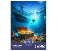 1000 Pieces Puzzles for Adults Underwater Treasure Hunt Adult Puzzles Brain Teaser Game Enhance Memory Unique Gifts for Birthday And Christmas 70x50cm/1000pcs
