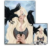 1000 Pieces Puzzles for Adults Valkyrie with Ravens Difficult Puzzles for Adults Challenging Brain Teaser Relaxing Toy for Teenagers 1000 PCS(38x26cm)