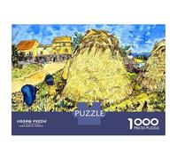1000 Pieces Puzzles for Adults Van Gogh Stack of Wheat Jigsaw Puzzle Hands-on Game Home Decoration Unique Gifts for Birthday And Christmas 70x50cm/1000pcs