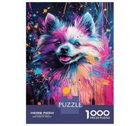 1000 Pieces Puzzles for Adults Vibrant Pomeranian Art Jigsaws for Adults Relax Games Enhance Memory Unique Gifts for Birthday And Christmas 52x38cm/1000pcs