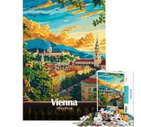 1000 Pieces Puzzles for Adults Vienna Cityscape Poster Relaxing Games for Educational Game Challenge Toy Secret Santa Gifts Analysis And Logic (size 50x75cm)