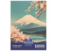1000 Pieces Puzzles for Adults Vintage Soft Mt Fuji Art Teenager Puzzles Brain Teaser Game Home Decoration for Is Ideal As A Gift 70x50cm/1000pcs