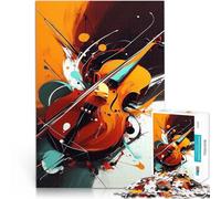 1000 Pieces Puzzles for Adults Violin Abstract Art Dekomprimierendes intellektuelles Lernspielzeug Gutes Geschenk38x26cm