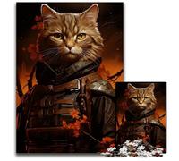1000 Pieces Puzzles for Adults Warrior Cat Painting Wooden Jigsaw Puzzles Creative Family GameHome Decor for Teenagers 1000 PCS(75x50cm)