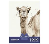 1000 Pieces Puzzles for Adults Watercolor Camel Portrait Jigsaw Puzzle Hands-on Game Home Decoration Unique Gifts for Birthday And Christmas 38x26cm/1000pcs