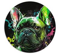 1000 Pieces Puzzles for Adults Watercolor French Bulldog 1000Pc Adults Round Jigsaw Puzzle Ideal And Home Decor 67.5x67.5cm