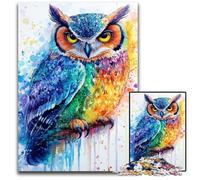 1000 Pieces Puzzles for Adults Watercolor Owl Puzzle Learning Educational Toys,is Ideal As Gifts for The Whole Family for Ages 14+ 50X75CM