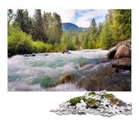 1000 Pieces Puzzles for Adults Waterfall in Forest Nature Puzzles for Adults Perfect for Family Fun Party Games Birthday Party Favors 1000 PCS(38x26cm)