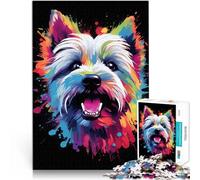 1000 Pieces Puzzles for Adults West Highland Terrier Spielspielzeug als Familiengeschenk Geschenkideen75x50cm