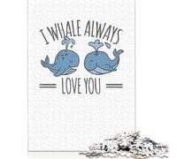 1000 Pieces Puzzles for Adults Whale Always Love You Square Puzzle for Adults & Wooden Puzzles Home Decor 1000pcs (75x50cm)