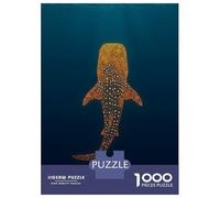 1000 Pieces Puzzles for Adults Whale Shark in Deep Blue Sea Jigsaw Puzzle Hands-on Game Home Decoration Unique Gifts for Birthday And Christmas 38x26cm/1000pcs