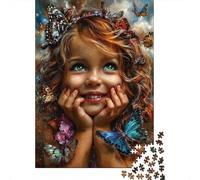 1000 Pieces Puzzles for Adults Whimsical Butterfly Child Art Print Jigsaw Puzzle Family Games Difficult Hard Unique Gifts for Birthday And Christmas 70x50cm/1000pcs