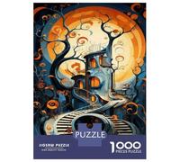 1000 Pieces Puzzles for Adults Whimsical Treehouse Fantasy Jigsaw for Adults Family Games Difficult Challenge Unique Gifts for Birthday And Christmas 38x26cm/1000pcs
