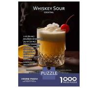 1000 Pieces Puzzles for Adults Whiskey Sour Cocktail Recipe Adult Puzzles Brain Teaser Game Enhance Memory Unique Gifts for Birthday And Christmas 38x26cm/1000pcs