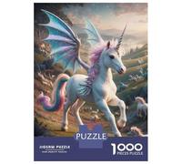 1000 Pieces Puzzles for Adults Winged Pegasus Unicorn Fantasy Jigsaws for Adults Relax Games Enhance Memory Unique Gifts for Birthday And Christmas 70x50cm/1000pcs