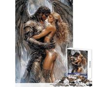 1000 Pieces Puzzles for Adults Winged Warrior Embracing A Woman Fun Family Connection Activity Memorable Christmas Giftsing Option (38x26cm)