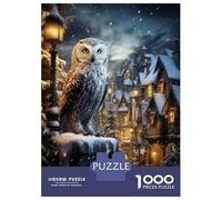 1000 Pieces Puzzles for Adults Winter Owl Jigsaw for Adults Anti-Stress Toys Difficult Hard Difficult And Challenge 38x26cm/1000pcs